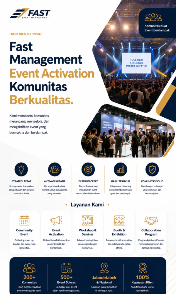Fast Management Event Activation Komunitas Berkualitas