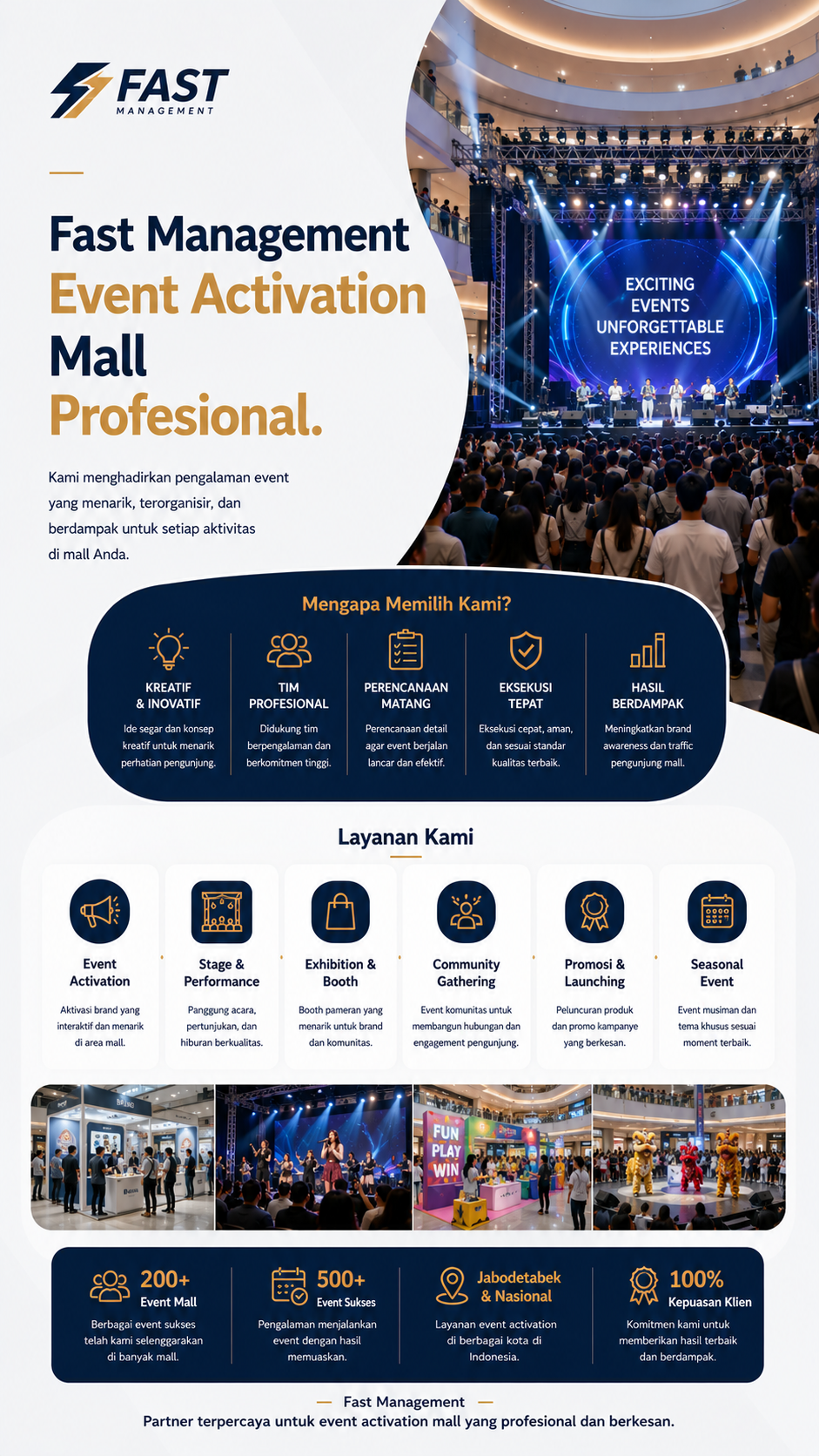 Fast Management Event Activation Mall Profesional