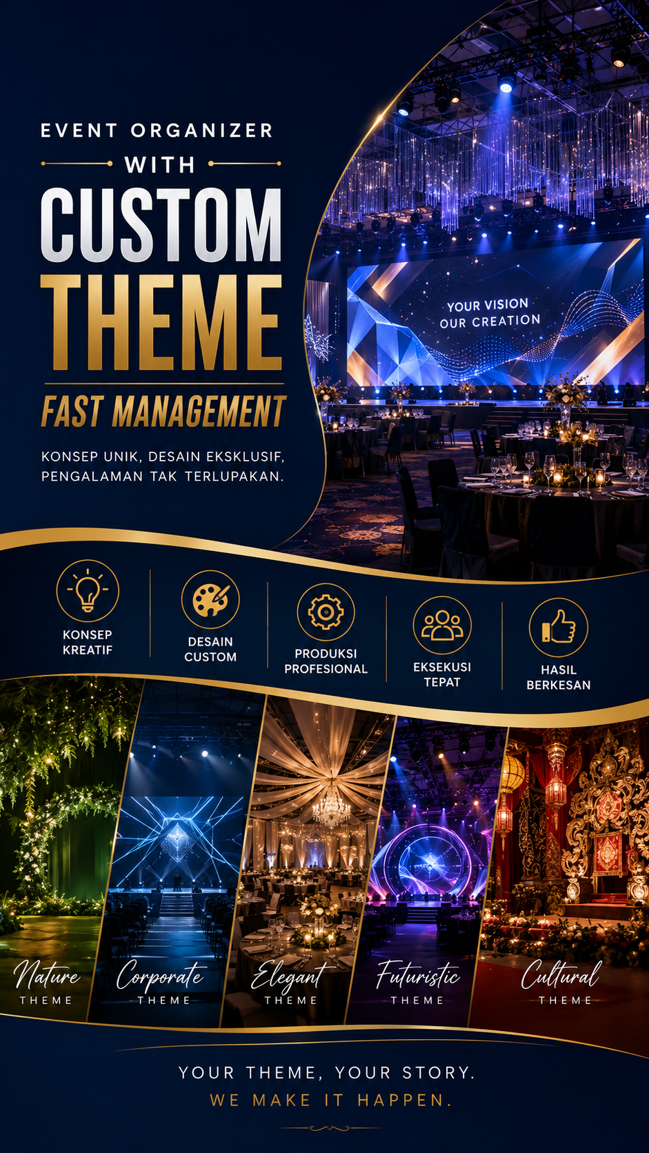 Event Organizer with Custom Theme Fast Management