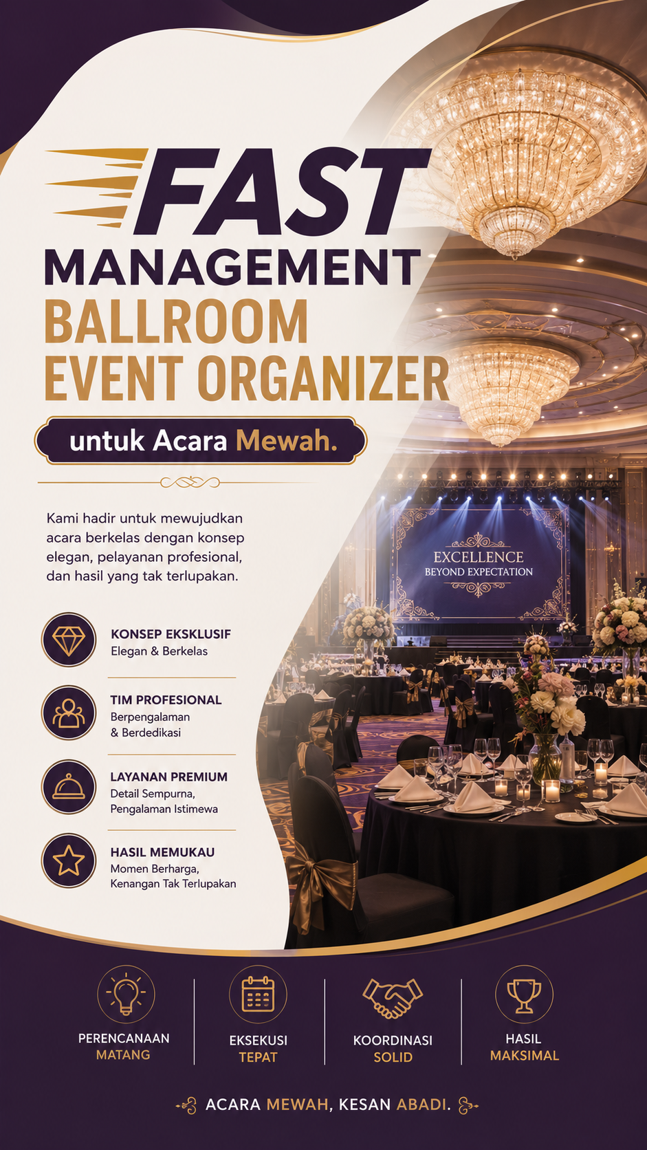Fast Management Ballroom Event Organizer untuk Acara Mewah