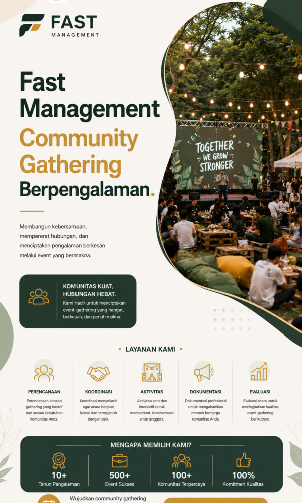 Fast Management Community Gathering Berpengalaman