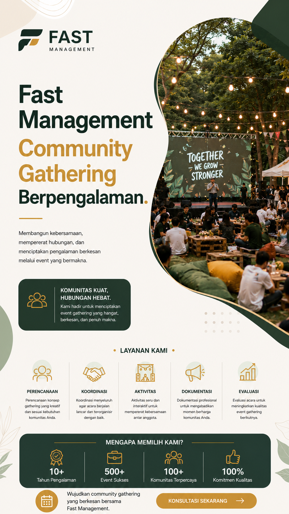 Fast Management Community Gathering Berpengalaman