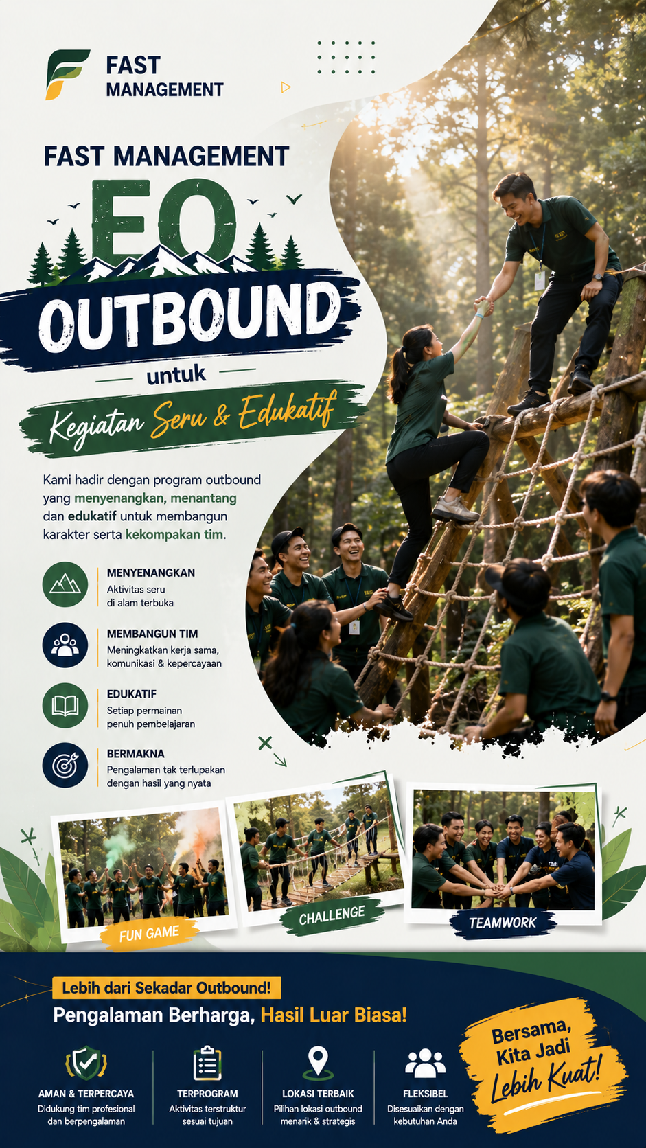 Fast Management EO Outbound untuk Kegiatan Seru & Edukatif
