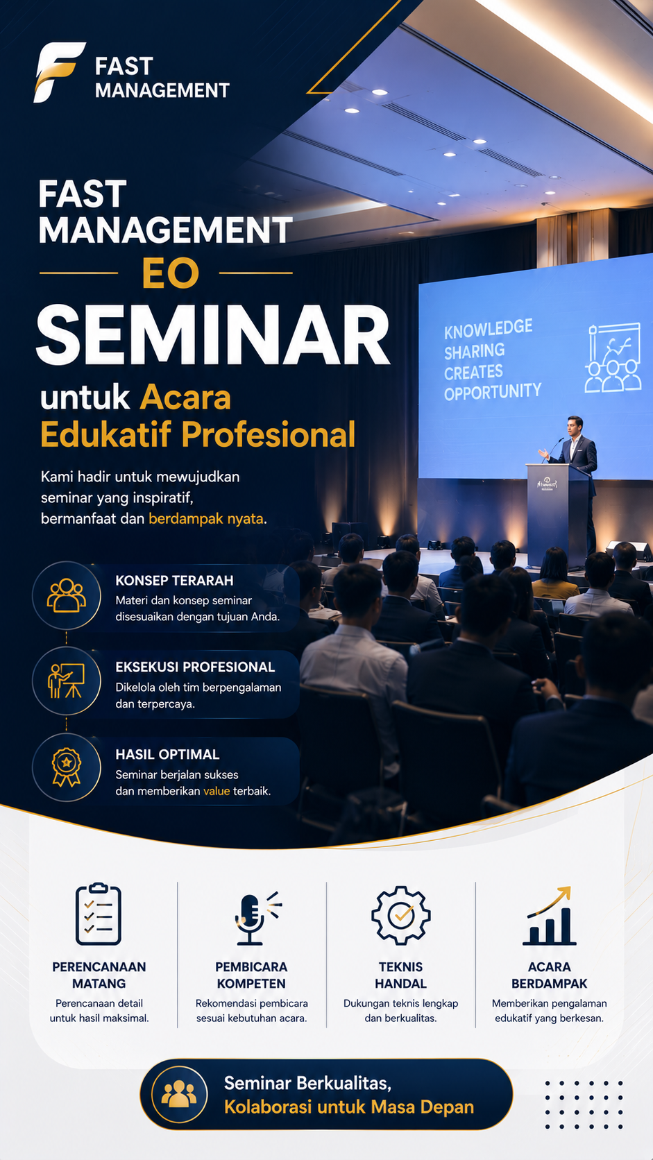 Fast Management EO Seminar untuk Acara Edukatif Profesional