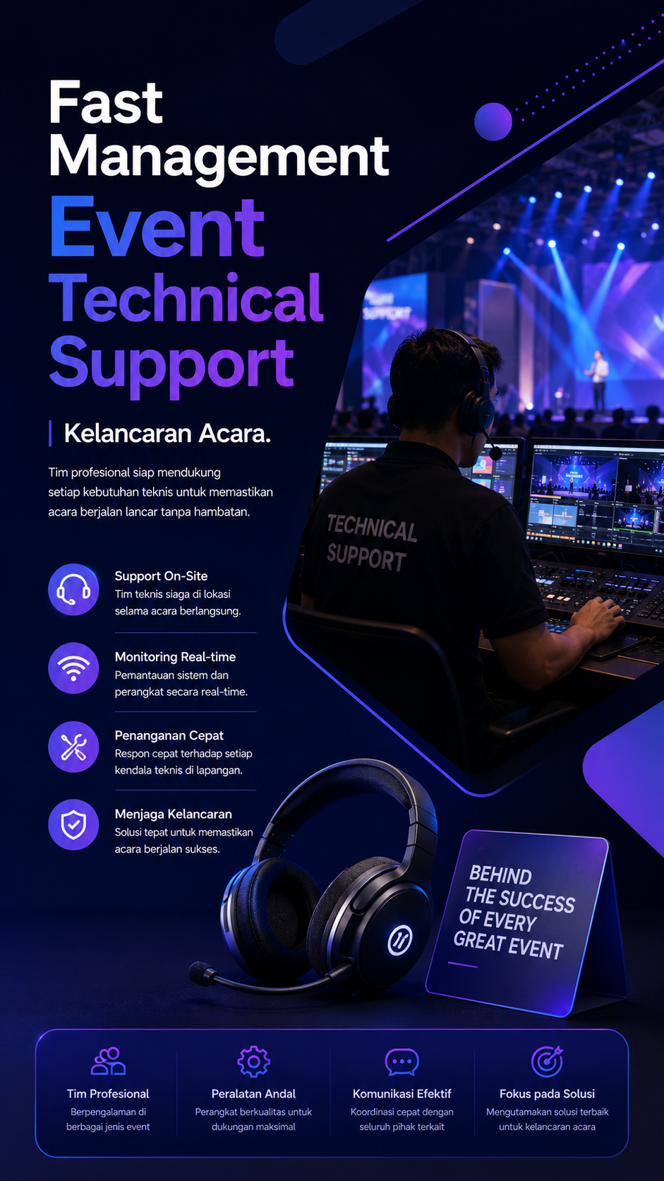 Fast Management Event Technical Support Kelancaran Acara