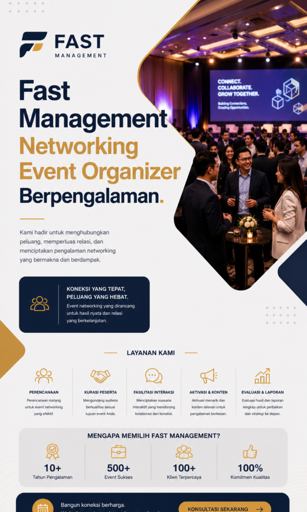 Fast Management Networking Event Organizer Berpengalaman