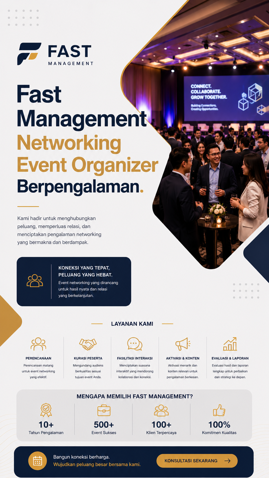 Fast Management Networking Event Organizer Berpengalaman